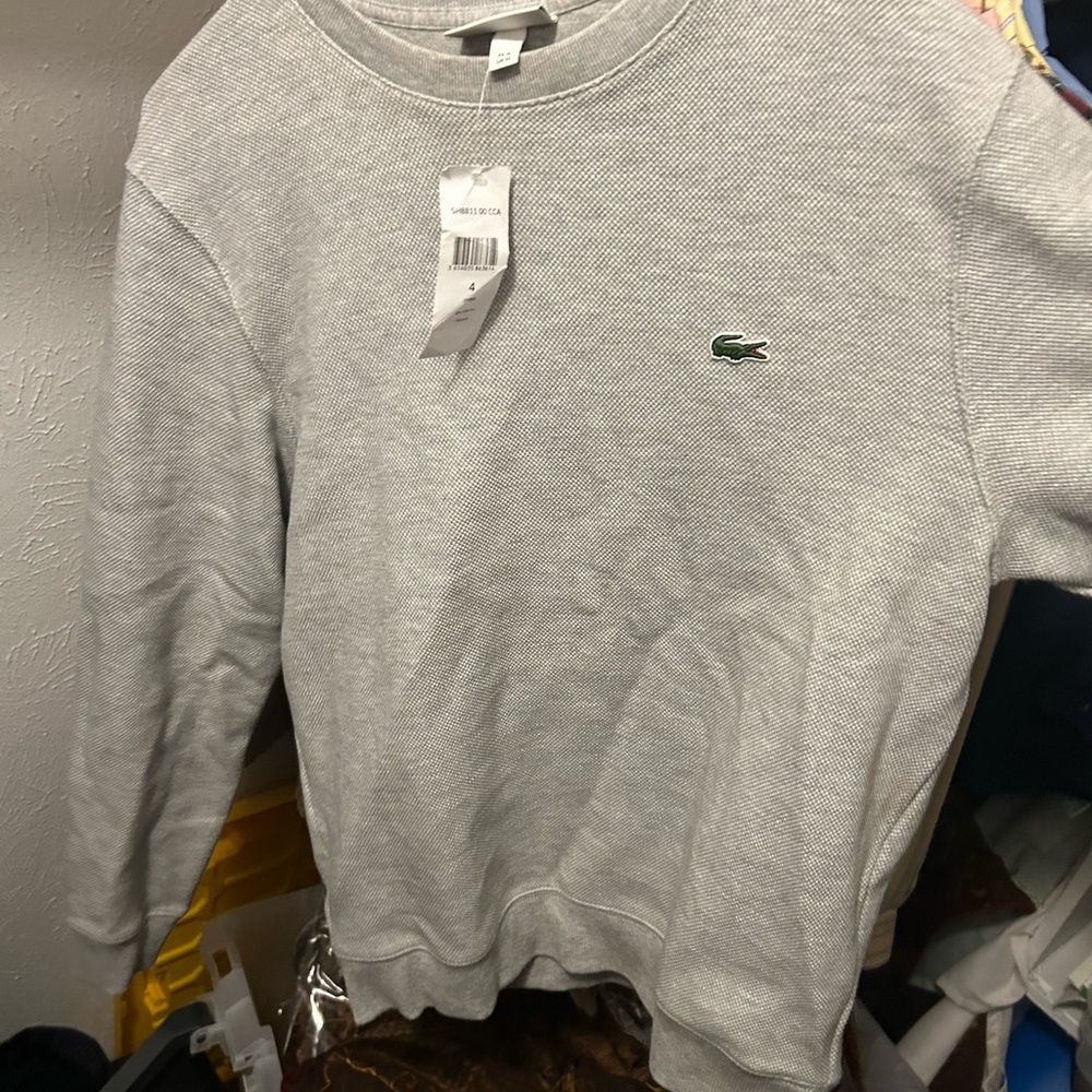 Lacoste Men's Light Gray Crewneck Sweater